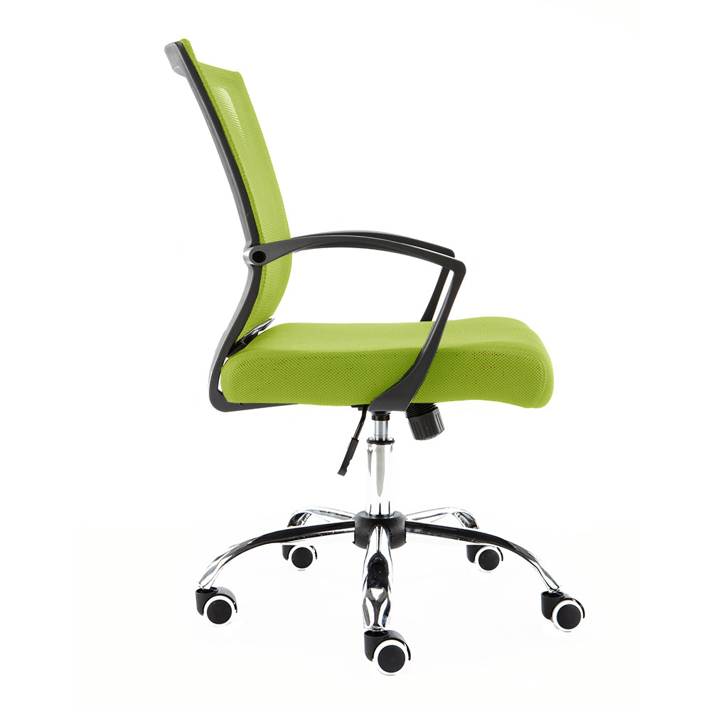 Modern Home Zuna Mid-Back Office Task Chair - Ergonomic Back Supporting Mesh Back Desk Chair (Black/Lime)