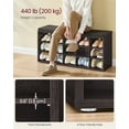 thumbnail image 3 of VASAGLE Shoe Bench, Storage Bench, Shoe Rack Bench, 15 Compartments, Espresso and Brown ULHS15BR, 3 of 6