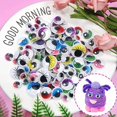 thumbnail image 5 of TOAOB 200pcs Wiggle Googly Eyes Self Adhesive with Eyelashes Round 8mm 10mm 12mm 15mm 20mm Craft Eyes Mixed Colors Plastic Sticker Eyes for DIY Crafts Scrapbooking Decoration$$Art & Craft, 5 of 7