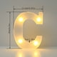 thumbnail image 3 of Letras LED del alfabeto, letras de plástico blanco A-M, 26 luces LED del alfabeto inglés C, 3 of 3