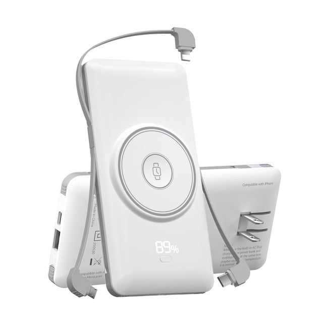Cargador portátil LUCKYFELLOW de 10000 mAh con carga inalámbrica magnética