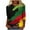 Multicolor, variant on LYEAA African American History Month Tops Women 3/4 Sleeve Round Neck Shirt Breathable Cotton Blouse Casual Loose Fit Cultural Apparel Multicolor XL
