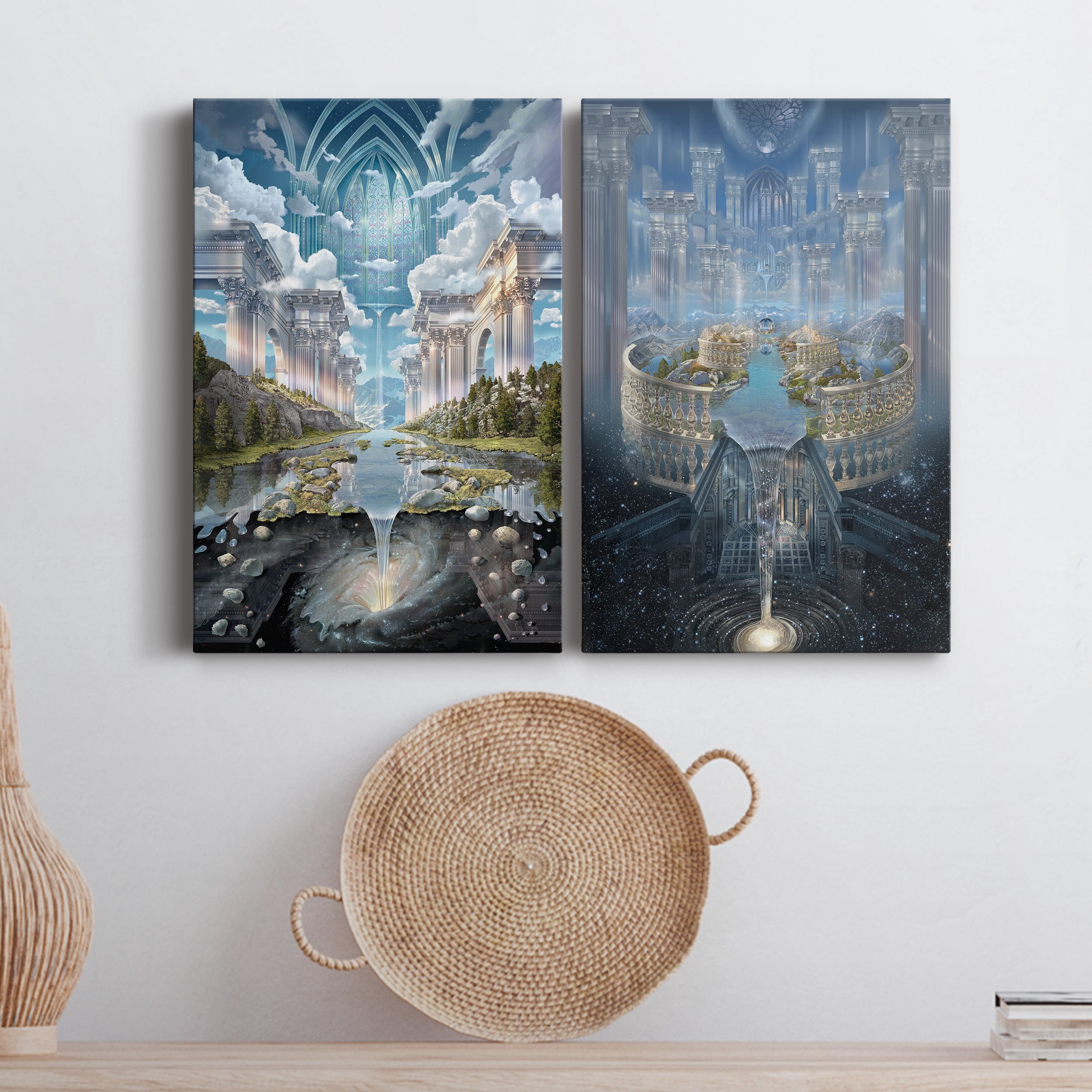 Genesis II Premium Gallery Wrapped Canvas - Ready to Hang - Set of 2 - 8 x 12 Each