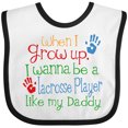 thumbnail image 3 of Inktastic Lacrosse Player Like Daddy Boys or Girls Baby Bib, 3 of 4