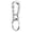 Silver, variant on erfcxs Durable Alloy Keychain Hook Carabiner Clip For Keys Waist Belt Accessories Universal Unisex Double Ring Design