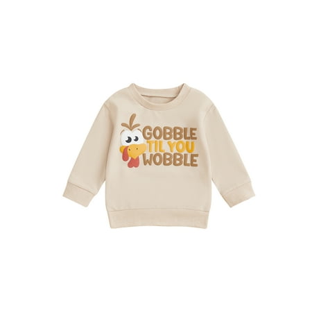

Bagilaanoe Baby Boys Girl Thanksgiving Clothes Sweatshirt for Kids Long Sleeve Letter Pullover 6M 12M 18M 24M 3T 4T 5T Toddler Fall Loose Tee Tops