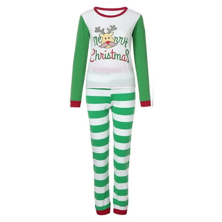 

Opperiaya Family Matching Christmas Pajamas Set Women Kids Santa Sleepwear
