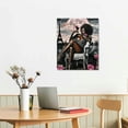 thumbnail image 3 of PIKWEEK Framed Black Girl African American Wall Art Decor Women Pink And Grey Bathroom On Beach Eiffel Tower Abstract Artwork Prints Canvas Painting Pictures Posters For Wall Bedroom Ready To Hang, 3 of 5