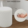 thumbnail image 3 of Modern Round Ottoman with Soft Padded Seat, Multifunctional Vanity Chairs for Makeup, Upholstered Footrest Stool Ottoman Foot Stool for Living Room, Bedroom, 3 of 14