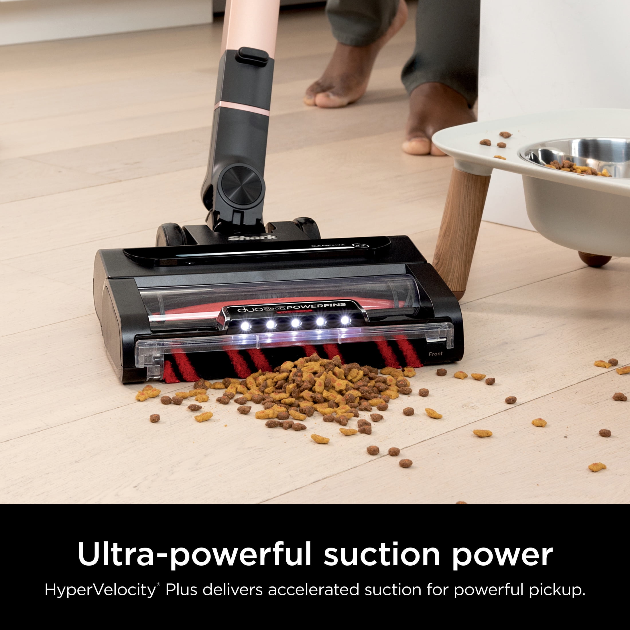 Shark Stratos Cordless Stick Vacuum, Carpet and Hardfloors, Clean Sense IQ Technology, DuoClean PowerFins HairPro, 50-Min Run Time, IZ840H Rose Gold