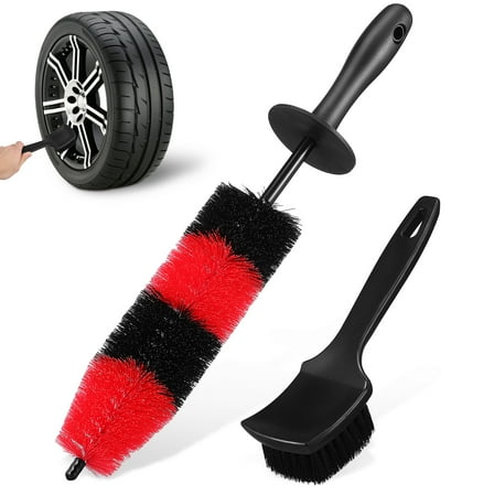 WSTEER 1 Set Wheel Cleaning Brushes Wheel Hub Brush Tire Brush Wheel Cleaner Detailing Brush Car Wash Supplies