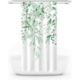 thumbnail image 4 of Mint Green Eucalyptus Shower Curtain Sets, Watercolor Leaves on The Top Plant with Floral Bathroom Decoration 36x72 Inch with Hooks, 4 of 6