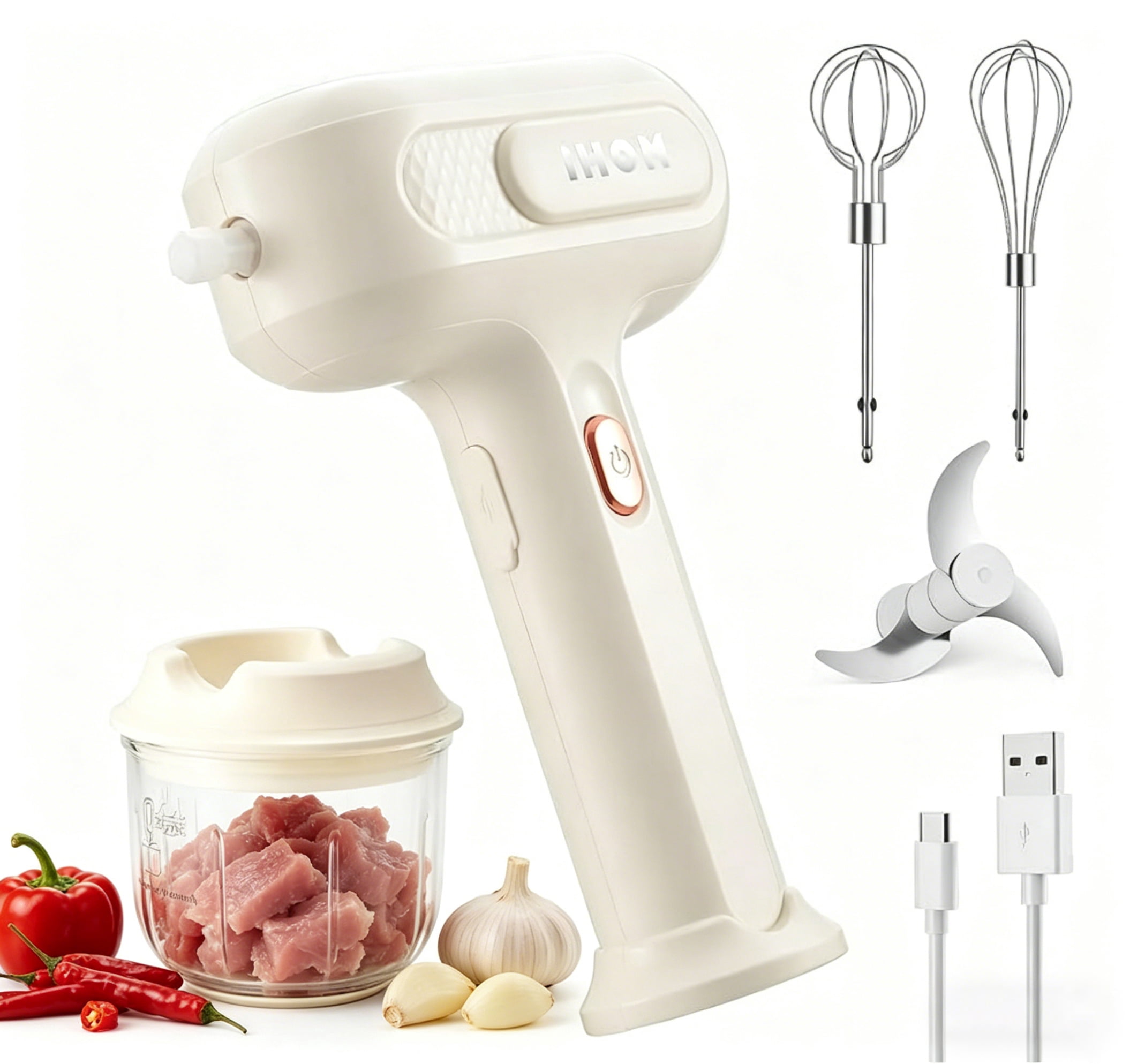 Compact Mini Mixer ブレンダー Norpro Multifunctional Cordless Mini Mixer with Manual Electric