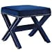thumbnail image 3 of Modway Rivet Upholstered Velvet X-Base Ottoman With Nailhead Trim In Navy, 3 of 3