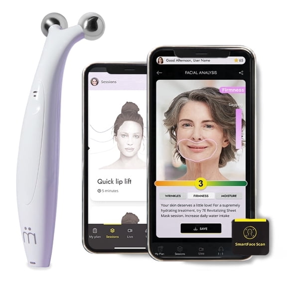 7E Wellness QT Plus Premium Facial Toning Device – Lifetime AI Skin Analysis & Smart App – Portable Microcurrent Tool for Face Lift & Anti-Aging