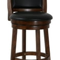 thumbnail image 3 of Curved Swivel Barstool with Leatherette Padded Seating, Brown and Black, 3 of 3