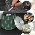 thumbnail image 4 of Yayeee Ashtray with Lid for Cigarette Smokeless Stainless Steel Home Ash Holder, New Year Tree Pattern, 4 of 7