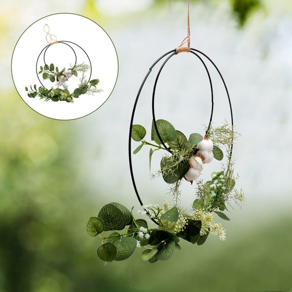 AURARMLET Handmade Polyester Floral Wreath for Indoor Home Decoration, Elegant Door or Wall Hanging