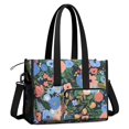 thumbnail image 2 of Teacher Tote Bag,Pioneer Flower Floral Print Pattern Teacher Utility Tote Bag,Large Work Tote Bags for Women with Multiple Pockets,Top Zipper Closure,13.8x10.6x6.7 Inch, 2 of 5