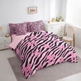 thumbnail image 3 of Homewish Animal Zebra Print 7-Piece Twin Bedding Sets For Children Teens Adults,Cartoon Bow Knot Bedding Comforter Set,Dreamy Princess Breathable Sheet Sets,Ultra Soft Home Decor,Reversible, 3 of 8