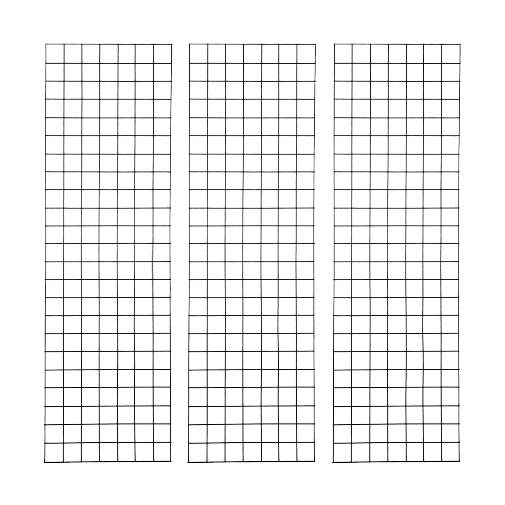 Bonnlo 6' x 2' Wire Grid Panel for Retail Craft Show Fair Display, 3-Pack Wire Grid Wall Display Rack with Hooks 4", 6" and 8" - image 5 of 7
