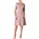 thumbnail image 2 of Vestido de mujer Hobemty con cuello Peter Pan, manga 3/4, corte A, elegante, para trabajar, talla 2XL, gris y rosa, 2 of 5