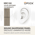 thumbnail image 3 of Upick Foldable Acoustic Wall Panels, 4 Pack 48" x 12.6" MDF Slat Wood Panels for Wall, Sound Absorbing Wall Panels for Interior Wall Ddecor, Oak, 3 of 7