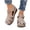 Brown, variant on Tbopshirt Womens Summer Sandals Closed Toe Wedge Heel with Single Strap Solid Color Comfortable Wedge Sandals Casual Wear