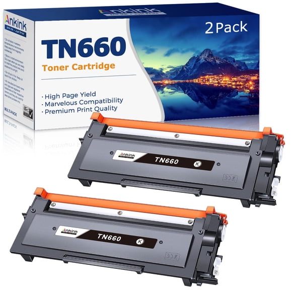 Cartucho de tóner Ankink TN660 compatible con Brother TN630 (2x)
