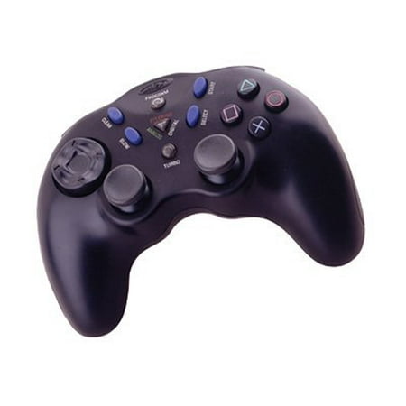 Intec Cyber Shock 2 Controller - Gamepad - wired - black - for Sony PlayStation 2, Sony PS one, Sony PlayStation