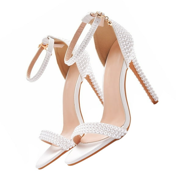 Worgeous  Pour Pearl High Heel Wedding Shoes Peep Toe Heels Pointed