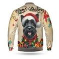 thumbnail image 2 of Merry Christmas Santa Scottish Terrier Scarf Twinkling Lights Xmas Holiday All Over Print 3D Baseball Jacket Scottie Dog Lover Gifts Bomber Jacket Softball - 00022, 2 of 6