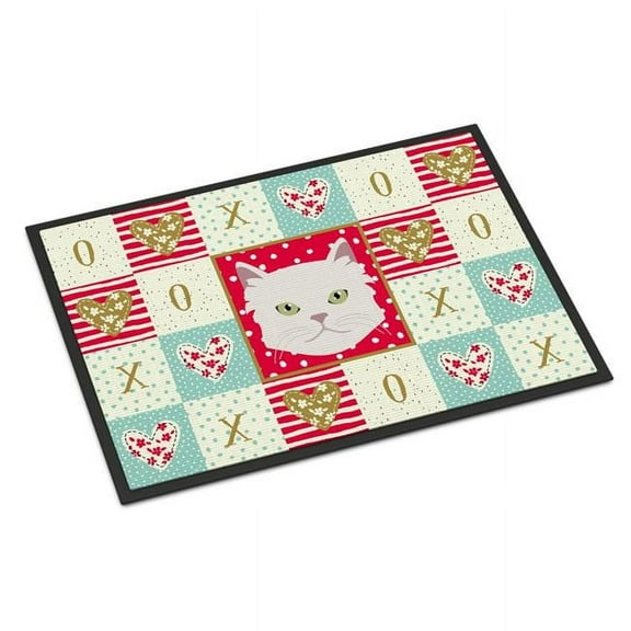 Carolines Treasures CK5085JMAT 24 x 36 in. Asian Semi Longhaired Cat Love Indoor or Outdoor Mat