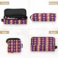 thumbnail image 6 of Hair Tools Storage with Heat Resistant Mat- Red and Blue Stripes Printed Curling Iron Travel Bag/Flat Iron Case for Women, 6 of 8