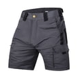 thumbnail image 2 of Men's Tactical Cargo Shorts with Multi Pockets and Ripstop Fabric Featuring Belt Loops and Reinforced Stitching Gray M, 2 of 4