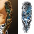 thumbnail image 2 of 1 hoja de brazo completo tatuajes falsos temporales pegatina brazo grande TFixol  tipo12, 2 of 2
