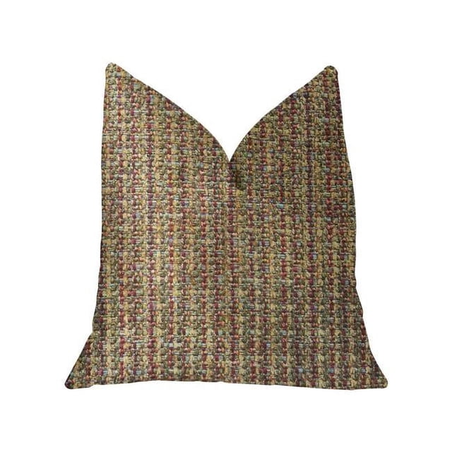 Plutus PBKR1928-2036-DP Coussin de Luxe Prismatique à Double Face&44; Rouge & Brun - King