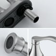 thumbnail image 5 of MAYEERTY 4"Centerset Bathroom Faucet with 360° Swivel Spout, Pop-Up Drain & Dual Handles, Brushed Nickel, 5 of 6