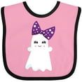 thumbnail image 3 of Inktastic Halloween, Ghost, Ribbon, Bow, Trick or Treat, Boo Girls Baby Bib, 3 of 4