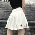 thumbnail image 4 of Women Gothic Mini Skirts Punk Dark Academia Polyester Streetwear Party, 4 of 6