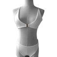 thumbnail image 2 of Bikini con diseño de flores rosas en 3D para mujer, bañador Sexy de realce, Micro traje de baño brasileño recortado para playa, traje de baño con Tanga 2024, 2 of 5