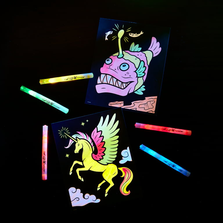 Kaleidoscope Neon Kit Glow in the Dark Colouring Kit