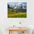 thumbnail image 2 of JEUXUS Rapeseed Flowers Under The Snow Mountain Beautiful Scenery Nature Art Printing Poster Picture 7086 Poster Canvas Prints Wall Art For Home Office Decorations, 2 of 4
