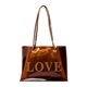 thumbnail image 1 of Bolsos compuestos de moda para mujer, bolso de hombro con letras, bolsa con cordón (marrón) Tmvgtek Oficina Multiescena Multifunción, 1 of 9