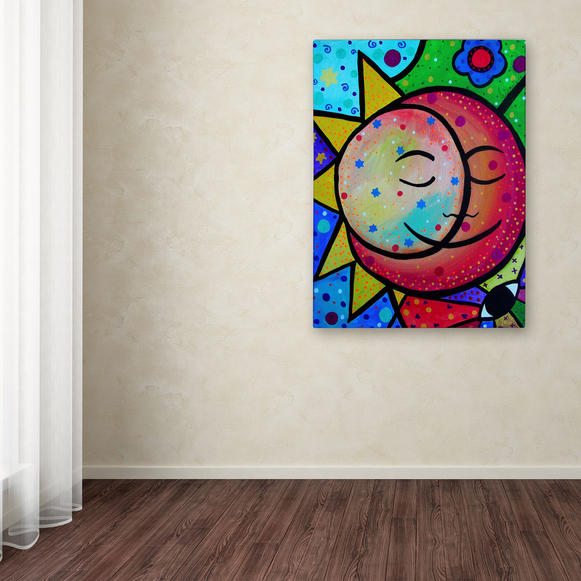 Trademark Fine Art 'Sun And Moon Lovers' Canvas Art by Prisarts
