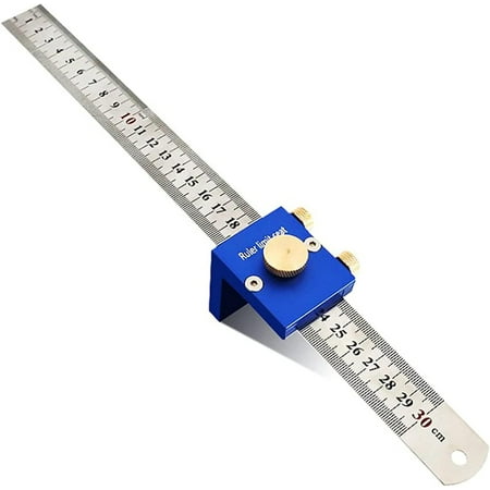 

30cm Scribing Ruler Adjustable 90 Degrees Ruler Measuring Marking Gauge Woodworking Right Angle Ruler