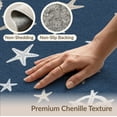 thumbnail image 6 of ODIKA 6'x9' Washable Area Rug Starfish Ocean Nautical Seashell Border Bathroom Coral Reef Wave for Family Room, Living Mater Bedroom, Non-Slip, Easy Care, 6 of 7