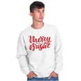 thumbnail image 4 of Classic Christmas Merry and Bright Sweatshirt for Men or Women Brisco Brands S, 4 of 6