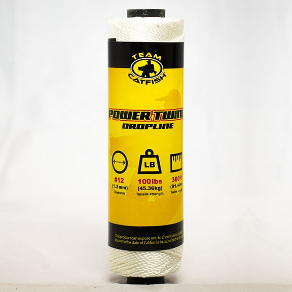 Team Catfish Power Twine 300ft 100lb test White