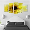 thumbnail image 3 of Juego de Cuadros Decorativos, Girasol en Estilo Acuarela, Arte Moderno y Cálido, 5 Piezas, Ideal para Cocinas y Salas de Estar, 150x80cm, 3 of 5